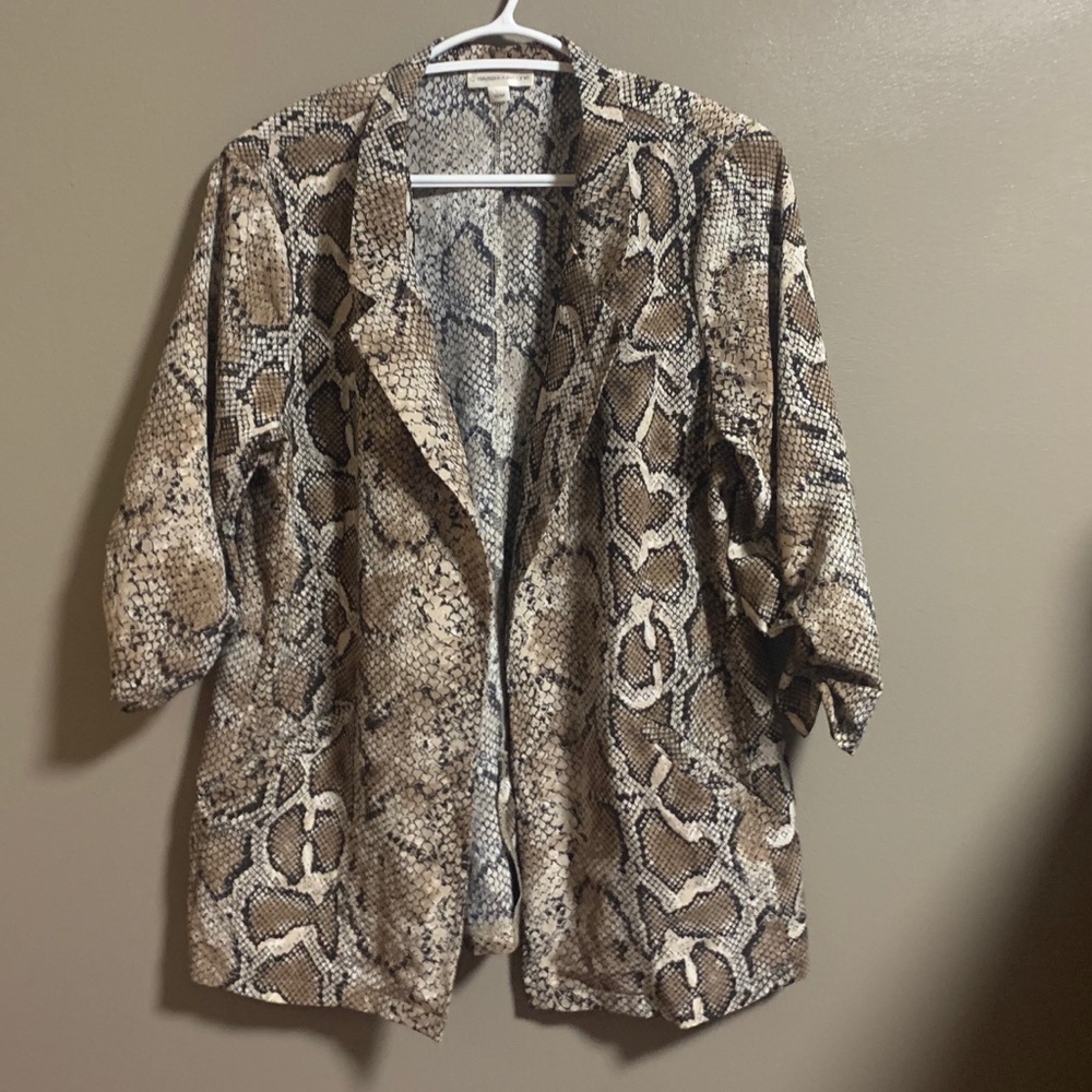 Snake print blazer